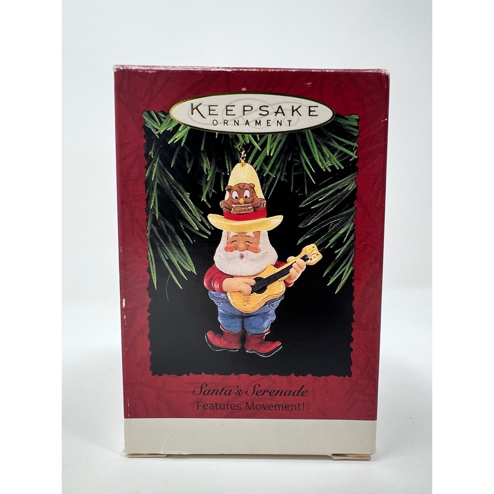 Hallmark Keepsake Ornament Santa Serenade 1995 Multicolor Excellent Western Owl